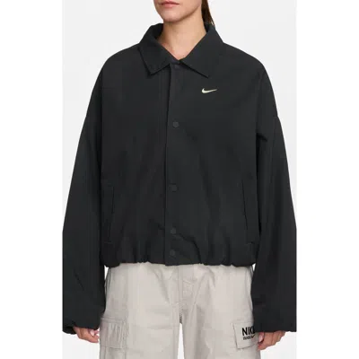 Nike Sportswear Canvas Coach's Jacket In Black