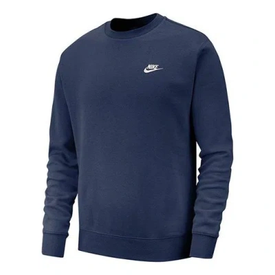 Nike Sportswear Casual Sports Round Neck Pullover Blue