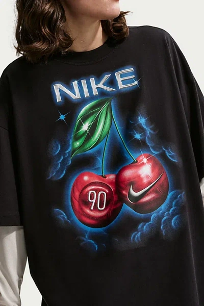 Nike Sportswear Cherry Graphic Loose Tee In Black, Women's At Urban Outfitters