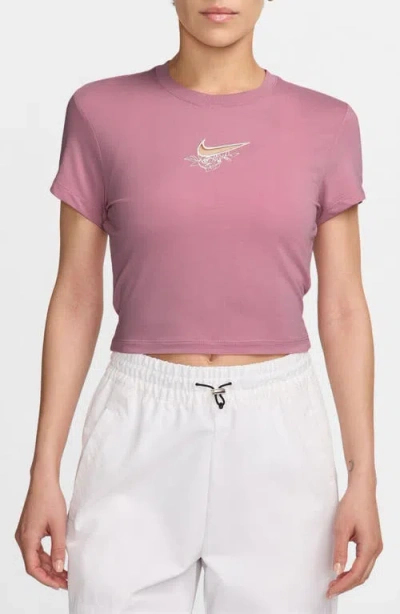 Nike Sportswear Chill Crop T-shirt In Elemental Pink
