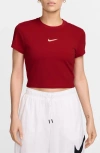 Nike Sportswear Chill Crop T-shirt In University Red