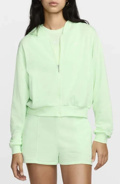 Nike Sportswear Chill French Terry Full Zip Hooded Jacket In Green