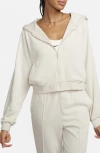 Nike Women's  Sportswear Chill Terry Loose Full-zip French Terry Hoodie In Light Orewood Brown/sail