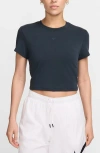 Nike Sportswear Chill Knit Crop Top In Armory Navy