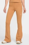 Nike Women's  Sportswear Chill Knit Tight Mini-rib Flared Leggings In Flax/ Sail
