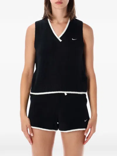 Nike Sportswear Chill Knit Loose Sleeveless Jumper In Black