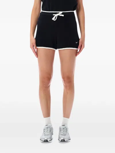 Nike Sportswear Chill Knit Mid-rise Shorts In Black