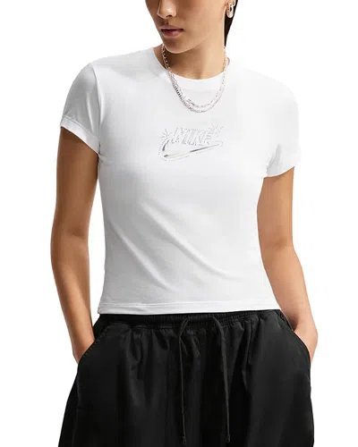 Nike Sportswear Chill Knit Slim Cropped T-shirt In White