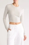 Nike Sportswear Chill Knit Slim Long Sleeve Crop T-shirt In White