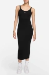 NIKE NIKE SPORTSWEAR CHILL KNIT TIGHT RIB MIDI DRESS