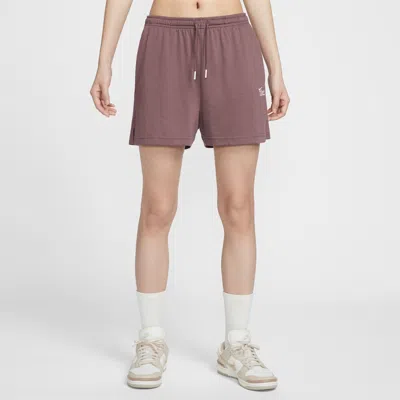 Nike Sportswear Chill Knit Women's High-waisted Lightweight Shorts In Brown