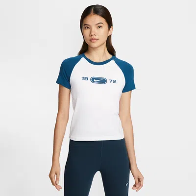 Nike Sportswear Chill Knit Women's Slim Graphic T-shirt In Blue