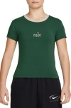 Nike Sportswear Chill Logo Embroidered T-shirt In Green