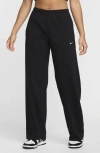 Nike Women's  Sportswear Chill Terry Mid-rise French Terry Open-hem Sweatpants In Black/ Sail