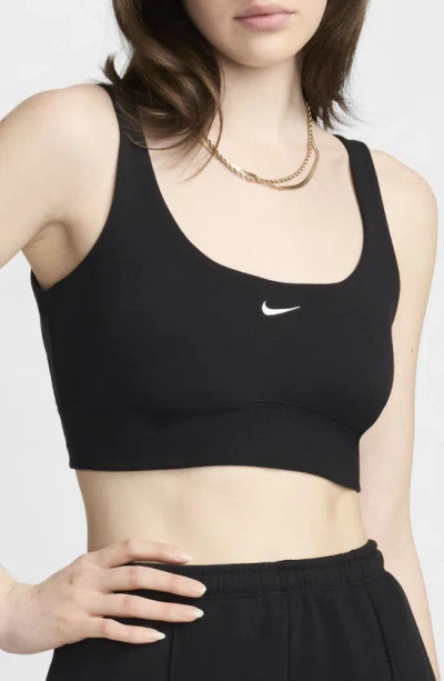 Nike Black Hydralock Fusion Bikini Top In Black/sail