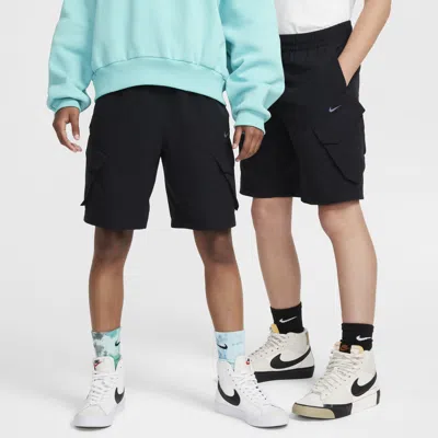 Nike Sportswear City Utility Big Kids' Cargo Shorts In Black