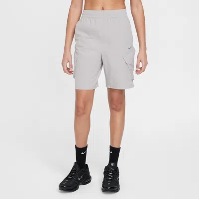 Nike Sportswear City Utility Big Kids' Cargo Shorts In Grey