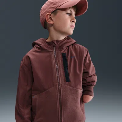 Nike Sportswear City Utility Easyon Big Kids' Therma-fit Winterized Jacket In Brown