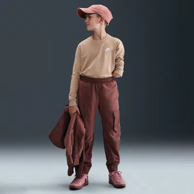 Nike Sportswear City Utility Easyon Big Kids' Therma-fit Winterized Pants In Brown