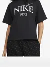 Nike Women's Sportswear Short-sleeve Classic Logo T-shirt In Black