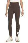 Nike Women's  Sportswear Classics High-waisted Graphic Leggings In Brown