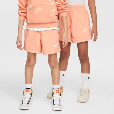 Nike Sportswear Club Big Kids' 4.5" Woven Shorts In Orange