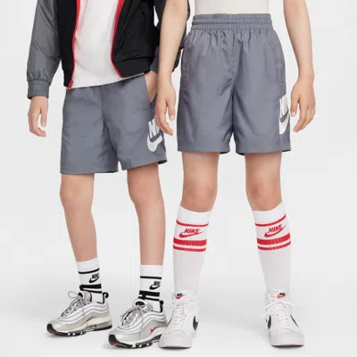 Nike Sportswear Club Big Kids' 6" Woven Shorts In Gray