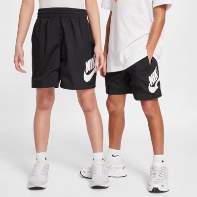 Nike Sportswear Club Big Kids' 6" Woven Shorts In Black