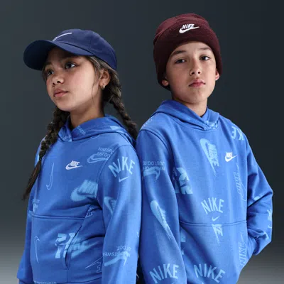 Nike Sportswear Club Big Kids' French Terry Hoodie In Blue