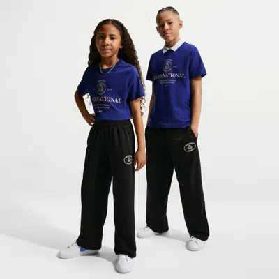 Nike Sportswear Club Big Kids' French Terry Open-hem Pants In Black
