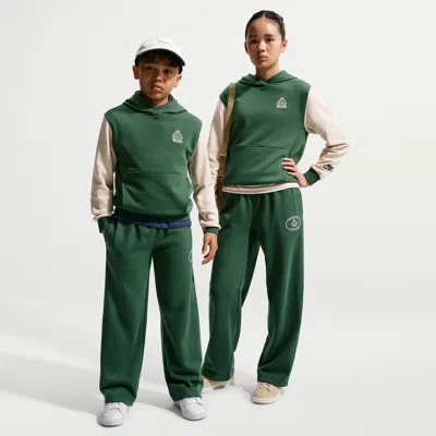Nike Sportswear Club Big Kids' French Terry Open-hem Pants In Green