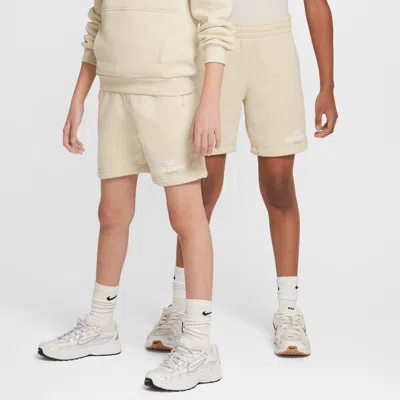 Nike Sportswear Club Big Kids' French Terry Shorts In Brown