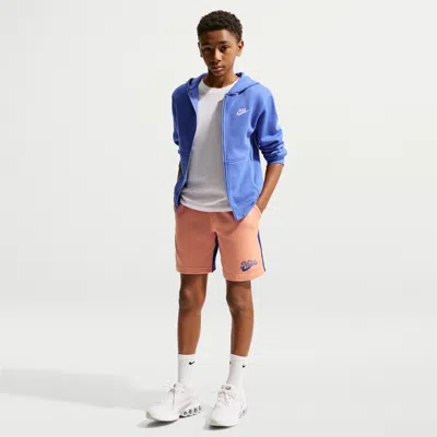 Nike Sportswear Club Big Kids' French Terry Shorts In Pink