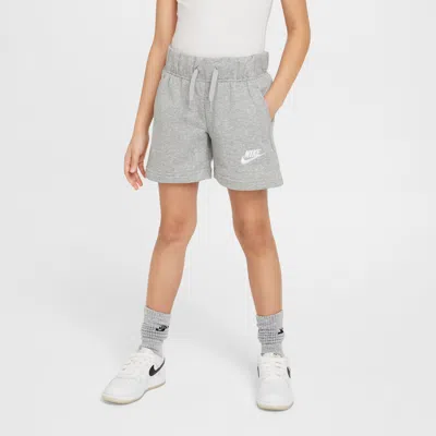 Nike Sportswear Club Big Kids' (girls') French Terry Shorts In Grey
