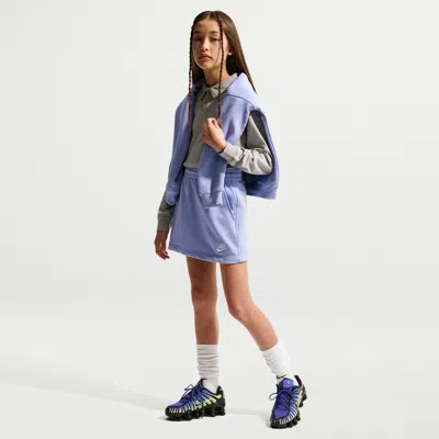 Nike Sportswear Club Big Kids' (girls') French Terry Skirt In Purple