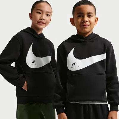 Nike Big Kids Sportswear Club Pullover Hoodie In Black