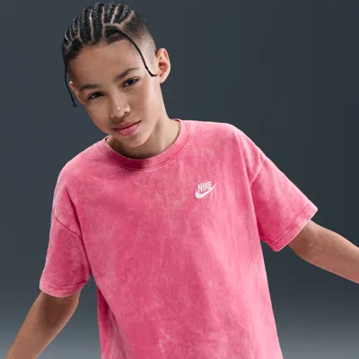 Nike Sportswear Club Big Kids' T-shirt In Pink