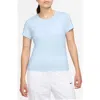 Nike Sportswear Club Chill Knit Mod Crop T-shirt In Blue