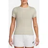 Nike Sportswear Club Chill Knit Mod Crop T-shirt In Gray