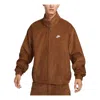Nike Sportswear Club Corduroy Harrington Jacket Asia Sizing 'light British Tan' In Brown
