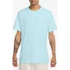 Nike Mens Sportswear Club Embroidered Small Hook Crew Neck Short Sleeve T-shirt Green Light Green In Glacier Blue