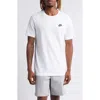 Nike Sportswear Club Crew Neck T-shirt In White/black