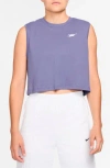Nike Sportswear Club Crop Tank In Blue