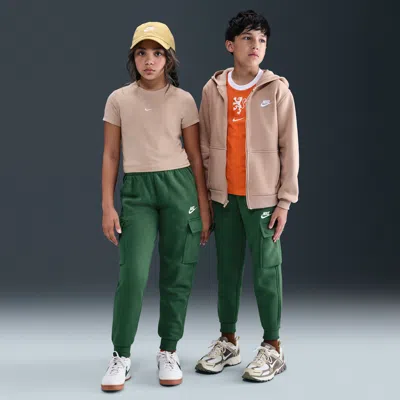 Nike Sportswear Club Fleece Big Kids' Cargo Pants In Green