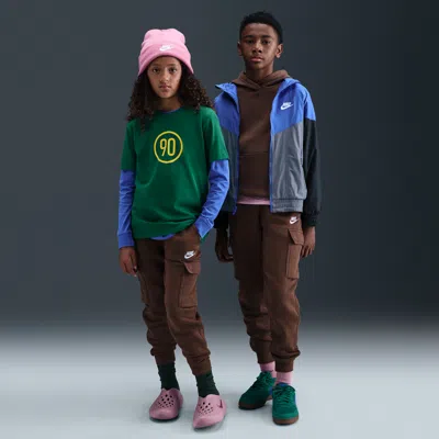 Nike Sportswear Club Fleece Big Kids' Cargo Pants In Brown