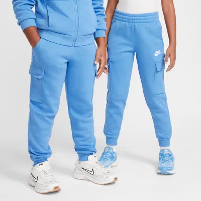 Nike Sportswear Club Fleece Big Kids' Cargo Pants In Blue