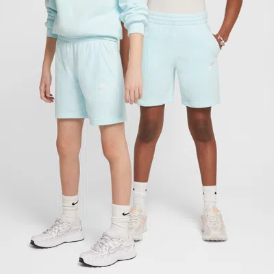Nike Sportswear Club Fleece Big Kids' French Terry Shorts In Blue