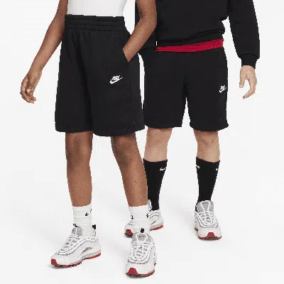 Nike Sportswear Club Fleece Big Kids' French Terry Shorts In Black