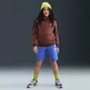 Nike Sportswear Club Fleece Big Kids' French Terry Shorts In Brown
