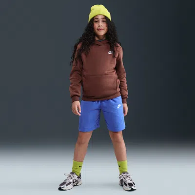 Nike Sportswear Club Fleece Big Kids' French Terry Shorts In Brown